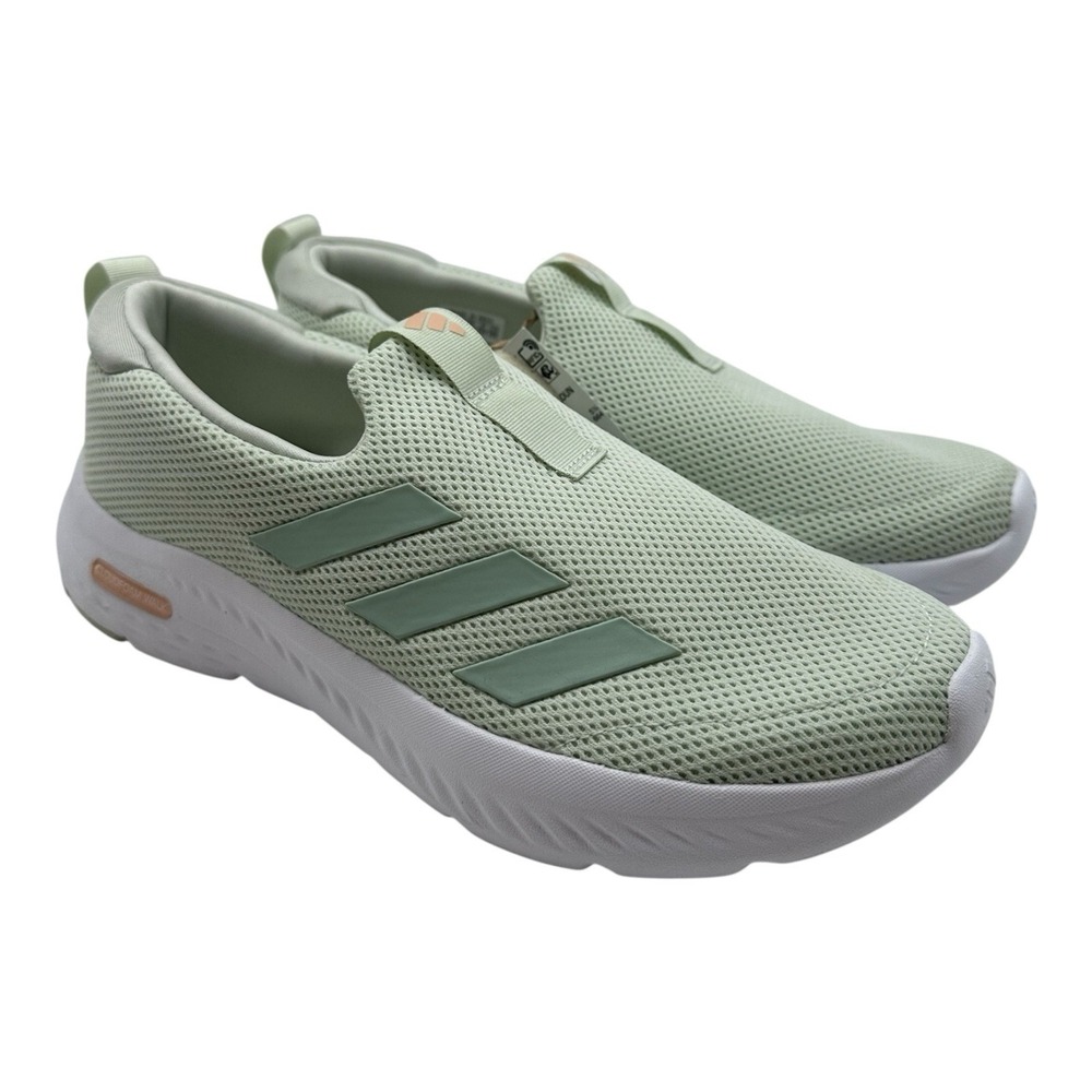 Adidas Cloudfoam Move Lounger Shoes Womens Sz 6 Green Slip On Comfort JH6312